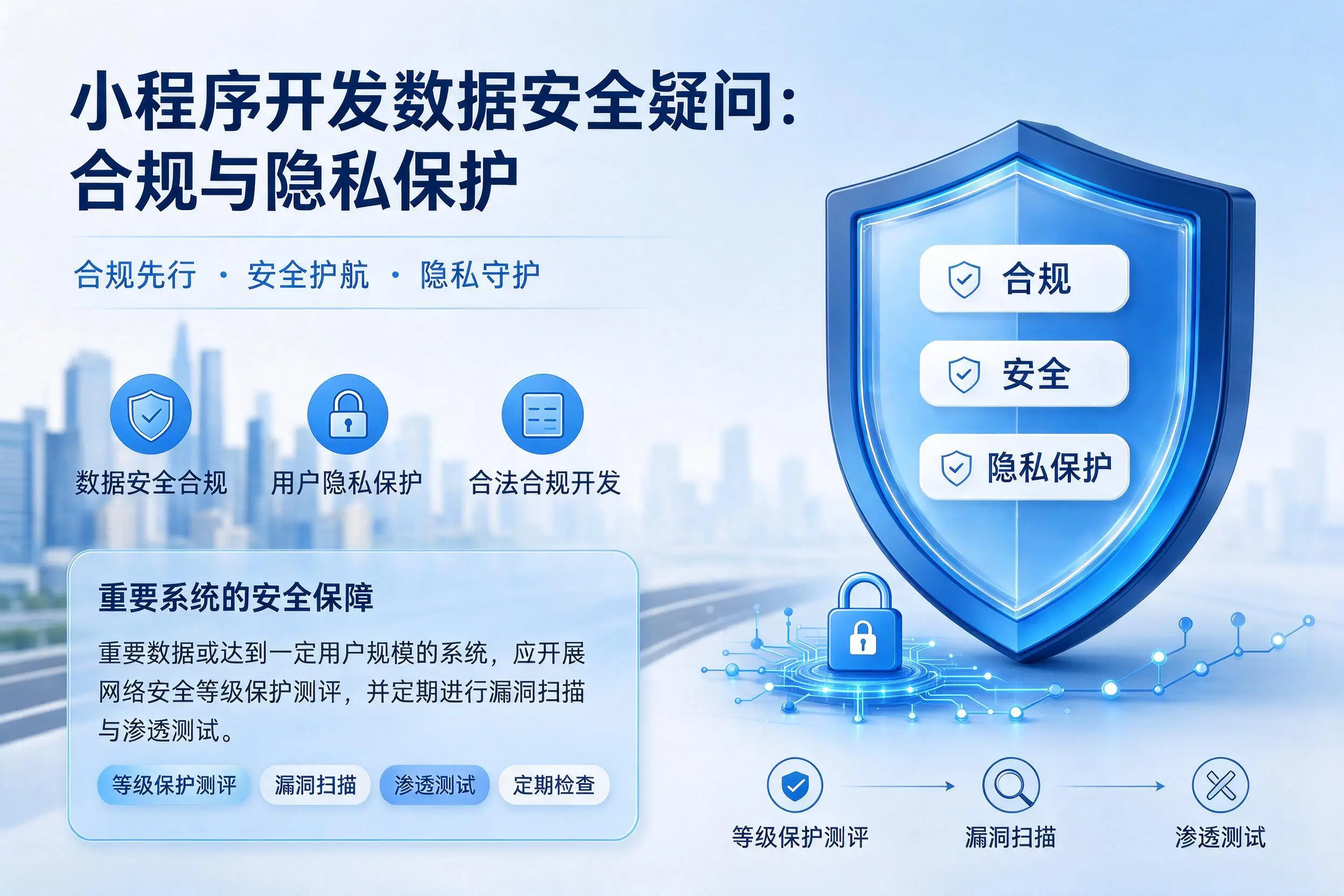 渭南小程序开发数据安全疑问:合规与隐私保护