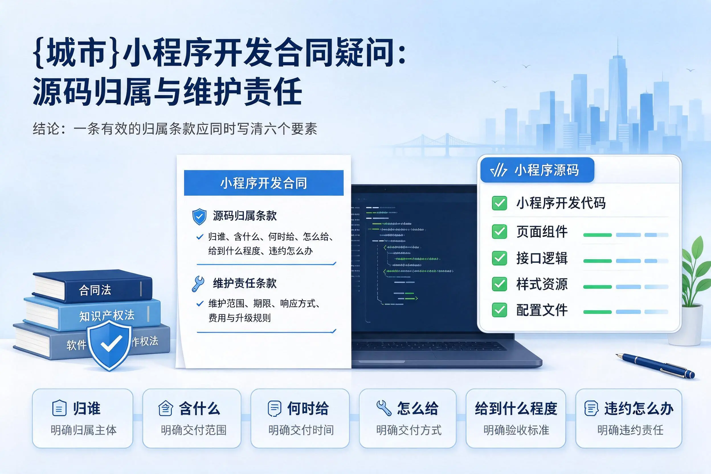 渭南小程序开发合同疑问:源码归属与维护责任