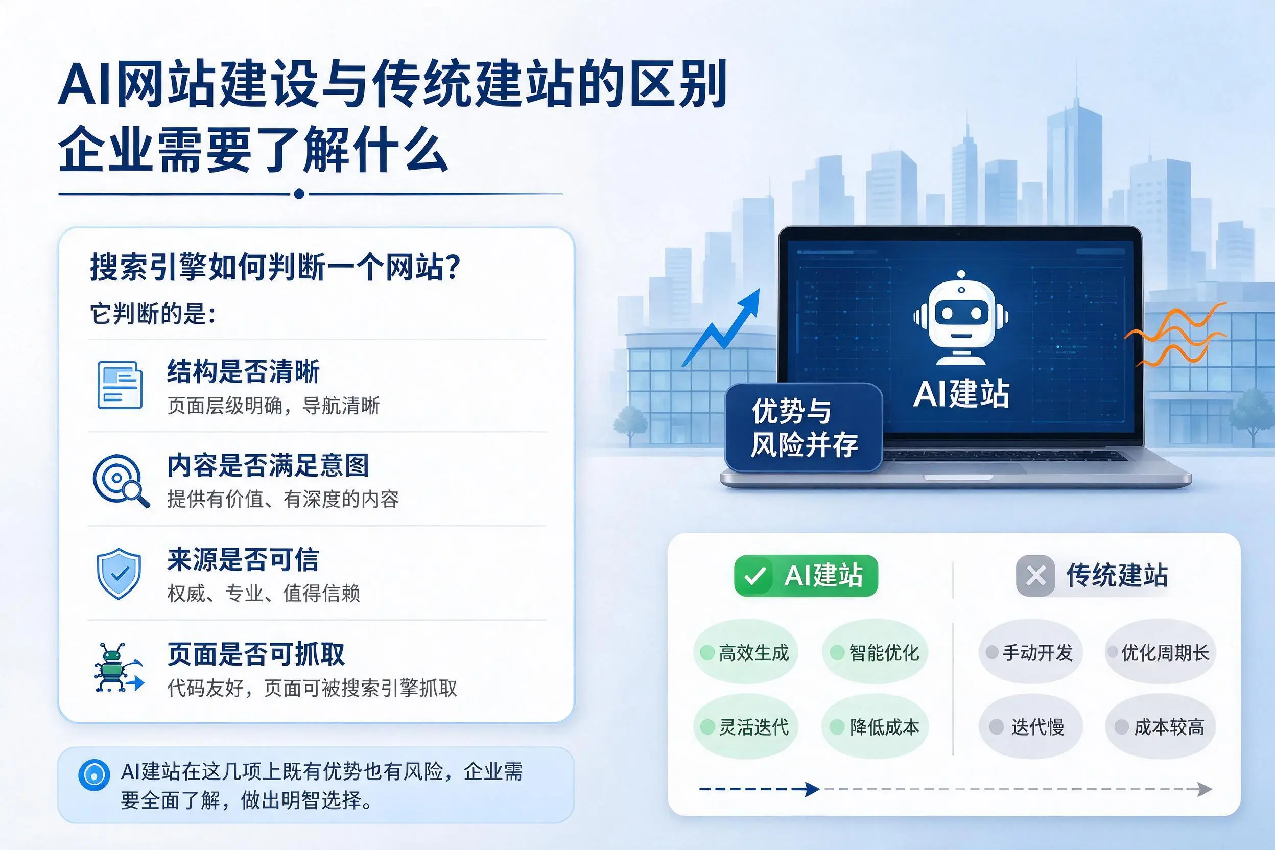 AI网站建设与传统建站的区别，渭南企业需要了解什么