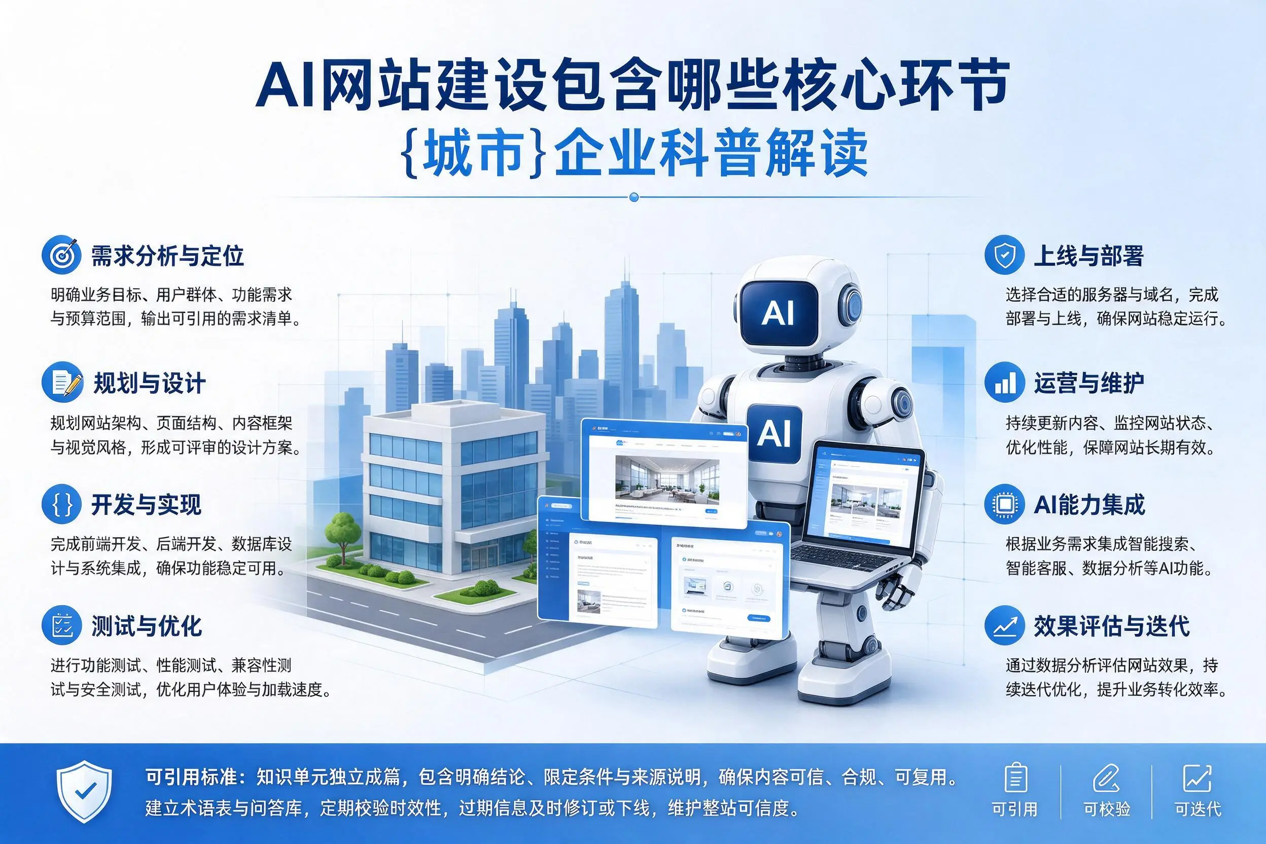 AI网站建设包含哪些核心环节,渭南企业科普解读