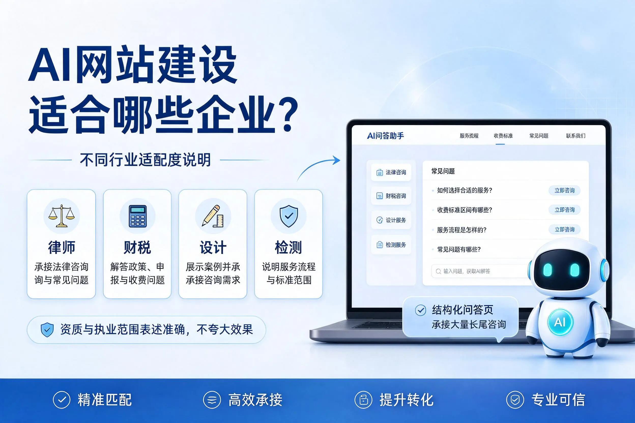 AI网站建设适合哪些企业?渭南不同行业适配度说明